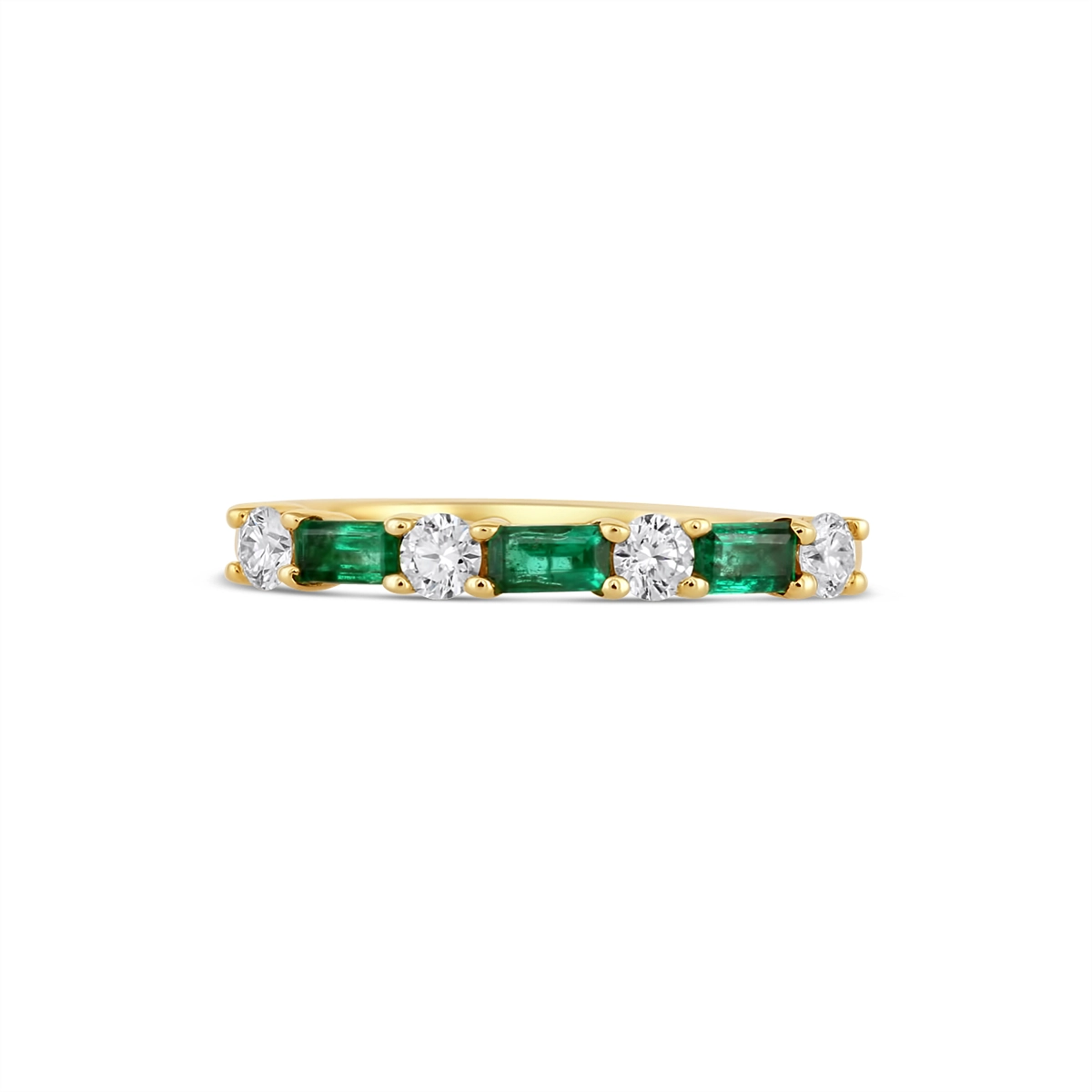 Wedding Bands Wedding Rings in Yellow Gold containing Multi-gemstone, Diamond, Emerald 460173