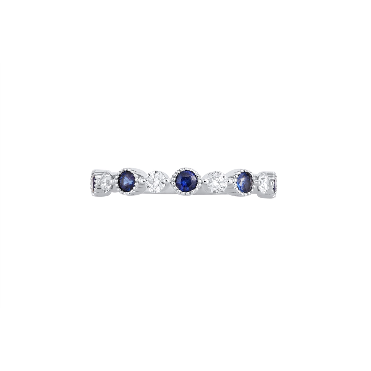 Wedding Bands Wedding Rings in White Gold containing Multi-gemstone, Diamond, Sapphire 460179