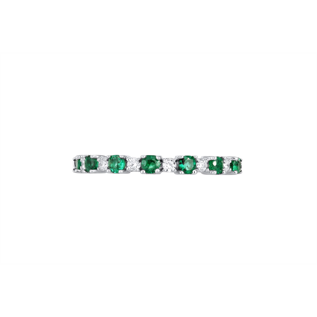 Wedding Bands Wedding Rings in Platinum/Palladium containing Multi-gemstone, Diamond, Emerald 460182