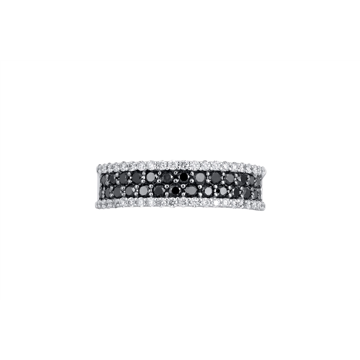 Wedding Bands Wedding Rings in White Gold containing Black diamond, Multi-gemstone, Diamond 460189