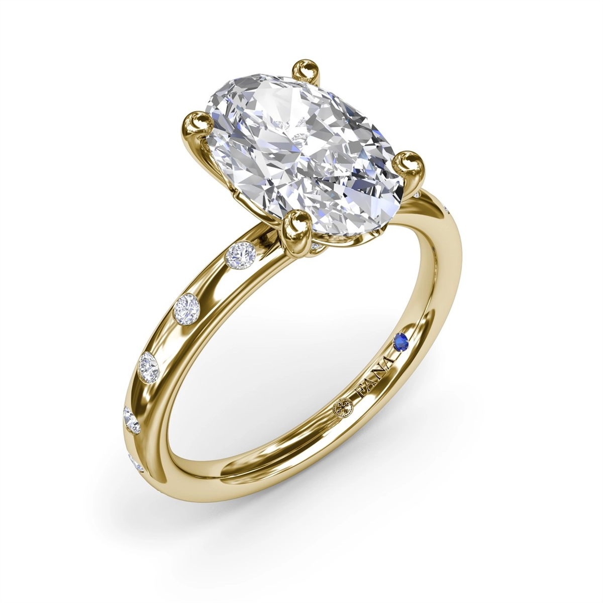 Fana Engagement Rings in Yellow Gold containing Diamond S4360-2_5CT-OV-14KY
