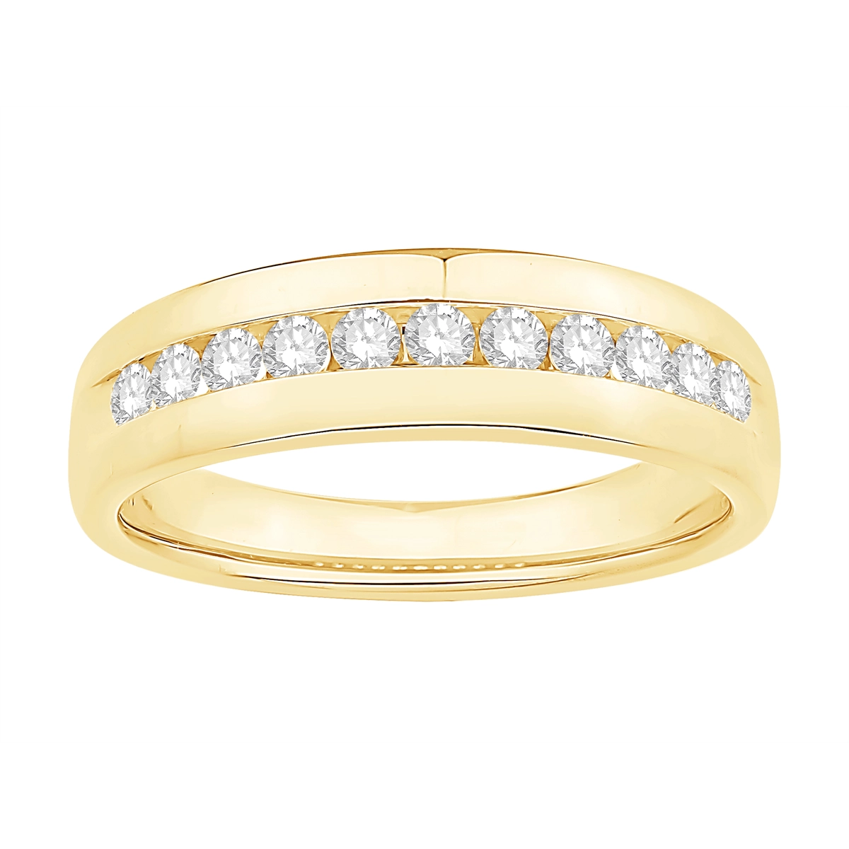 Mens Bands Wedding Rings in Yellow Gold containing Diamond 460611