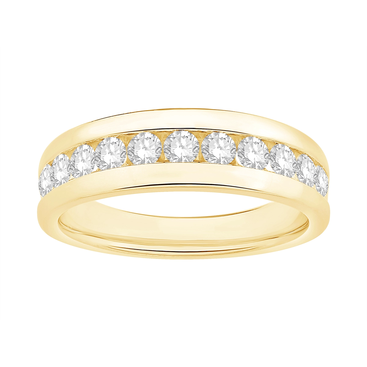 Mens Bands Wedding Rings in Yellow Gold containing Diamond 460612