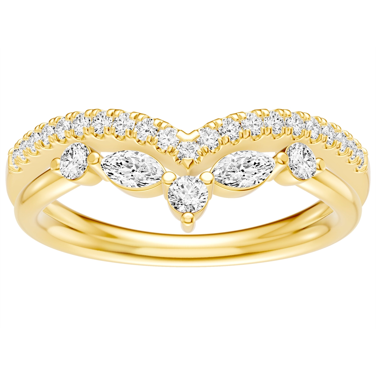 Wedding Bands Wedding Rings in Yellow Gold containing Diamond 460642