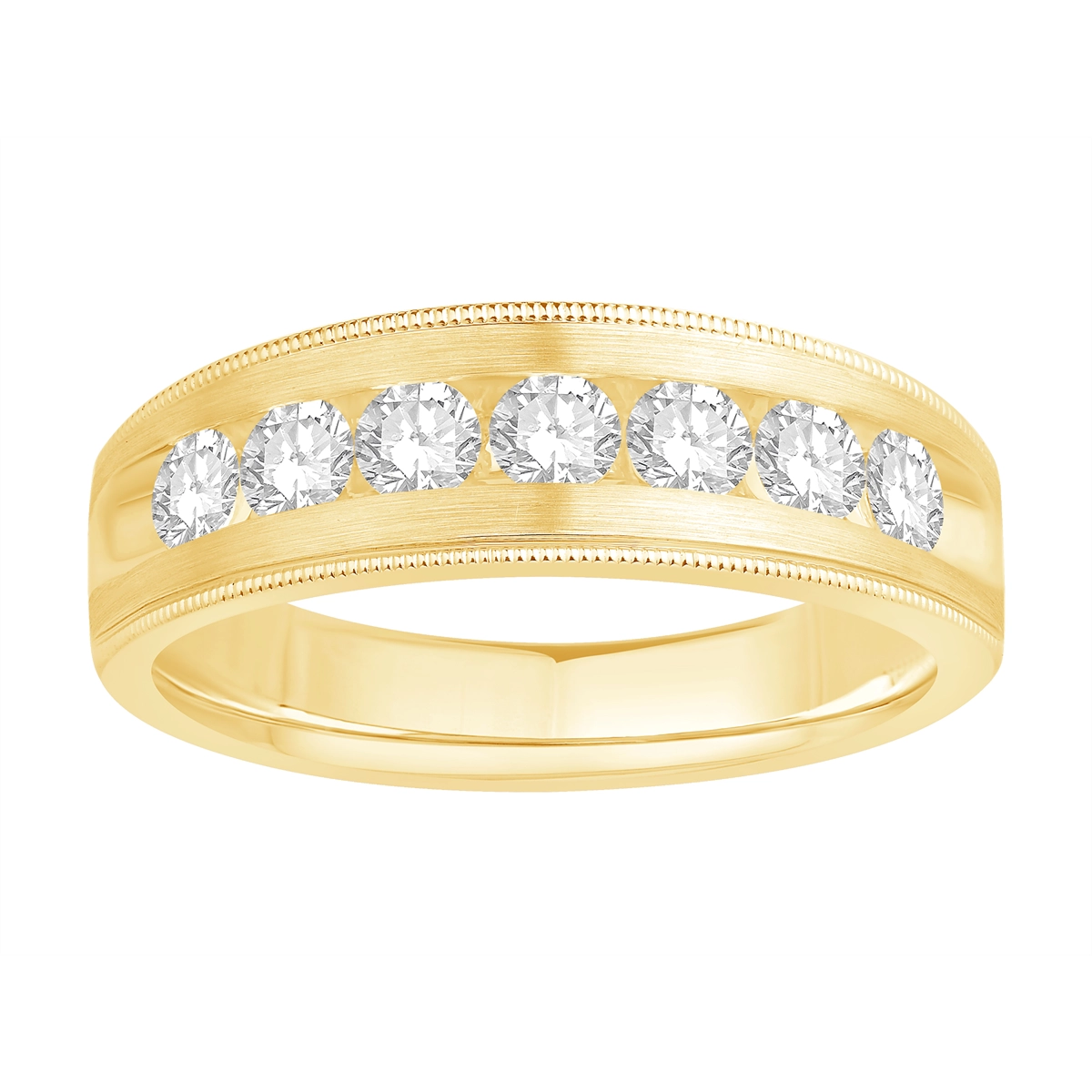 Mens Bands Wedding Rings in Yellow Gold containing Diamond 460656