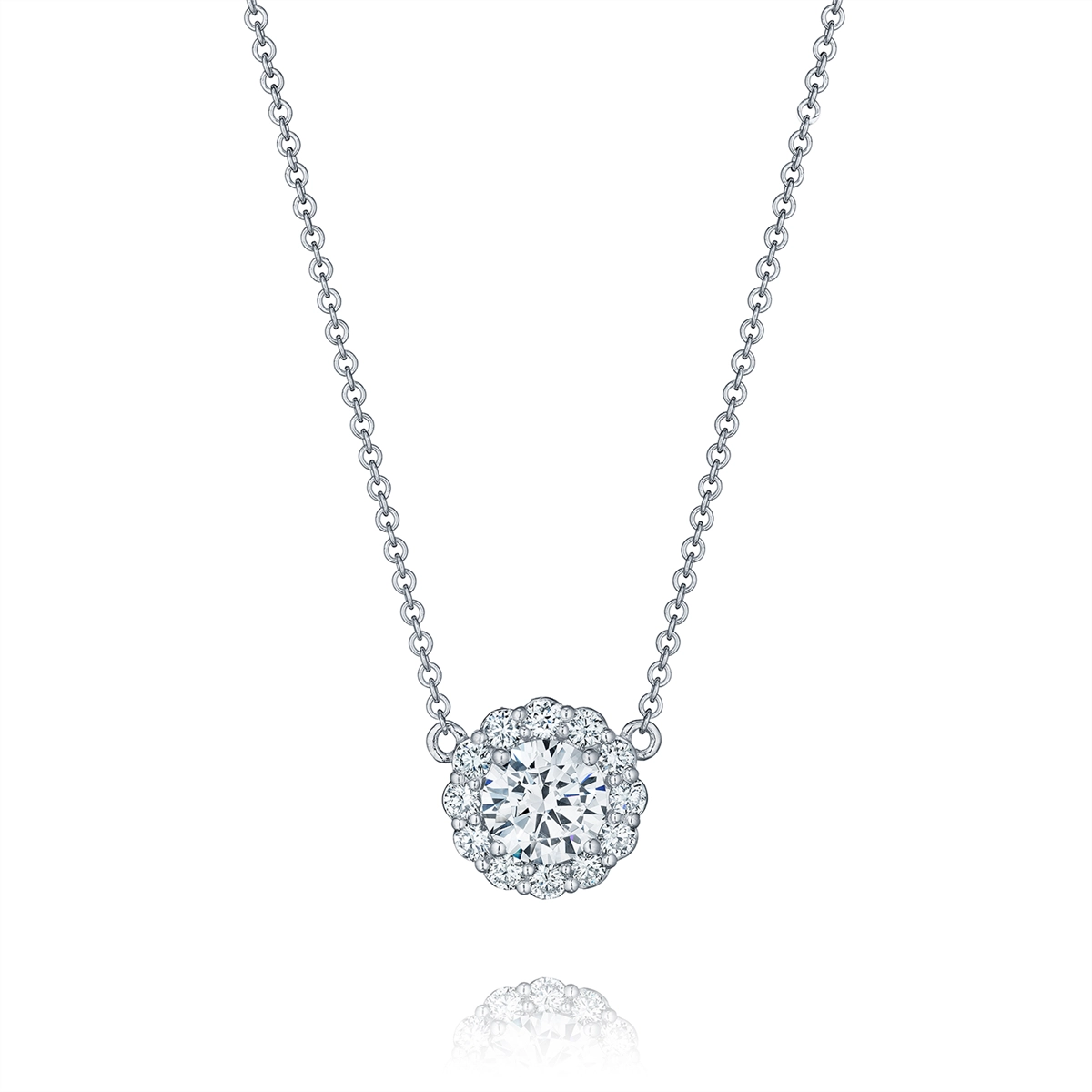 Tacori Necklaces in Platinum/Palladium containing Diamond FP 803 RD 8 PLT