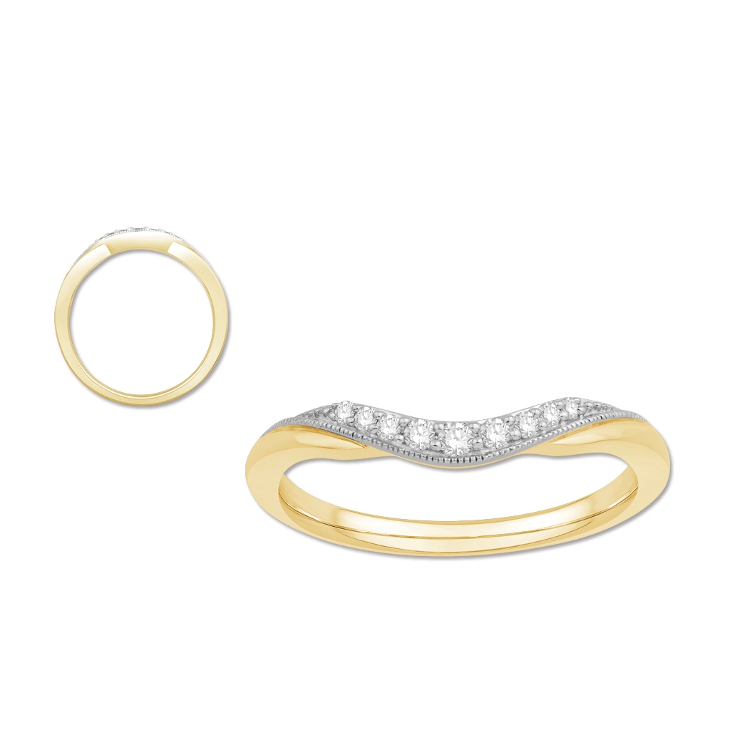 Wedding Bands Wedding Rings in Mixed Metals containing Diamond 460743