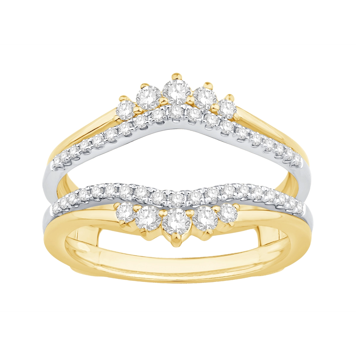 Wedding Bands Wedding Rings in Mixed Metals containing Diamond 460744