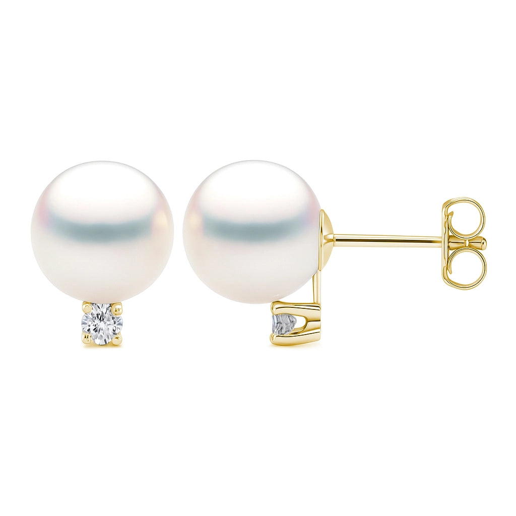 Earrings Earrings in Yellow Gold containing Diamond, Pearl 460805