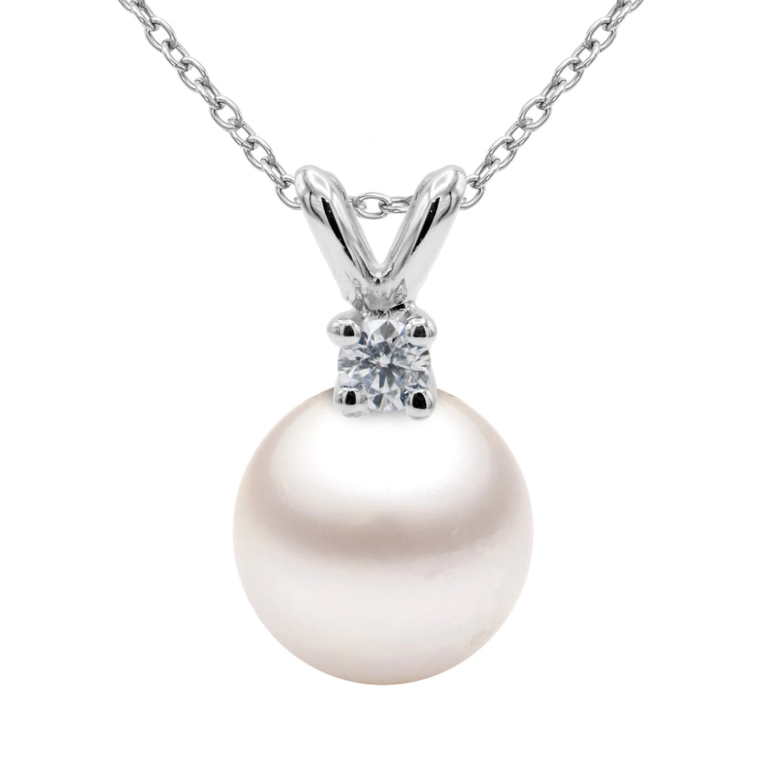 Necklaces Necklaces in White Gold containing Diamond, Pearl 460812