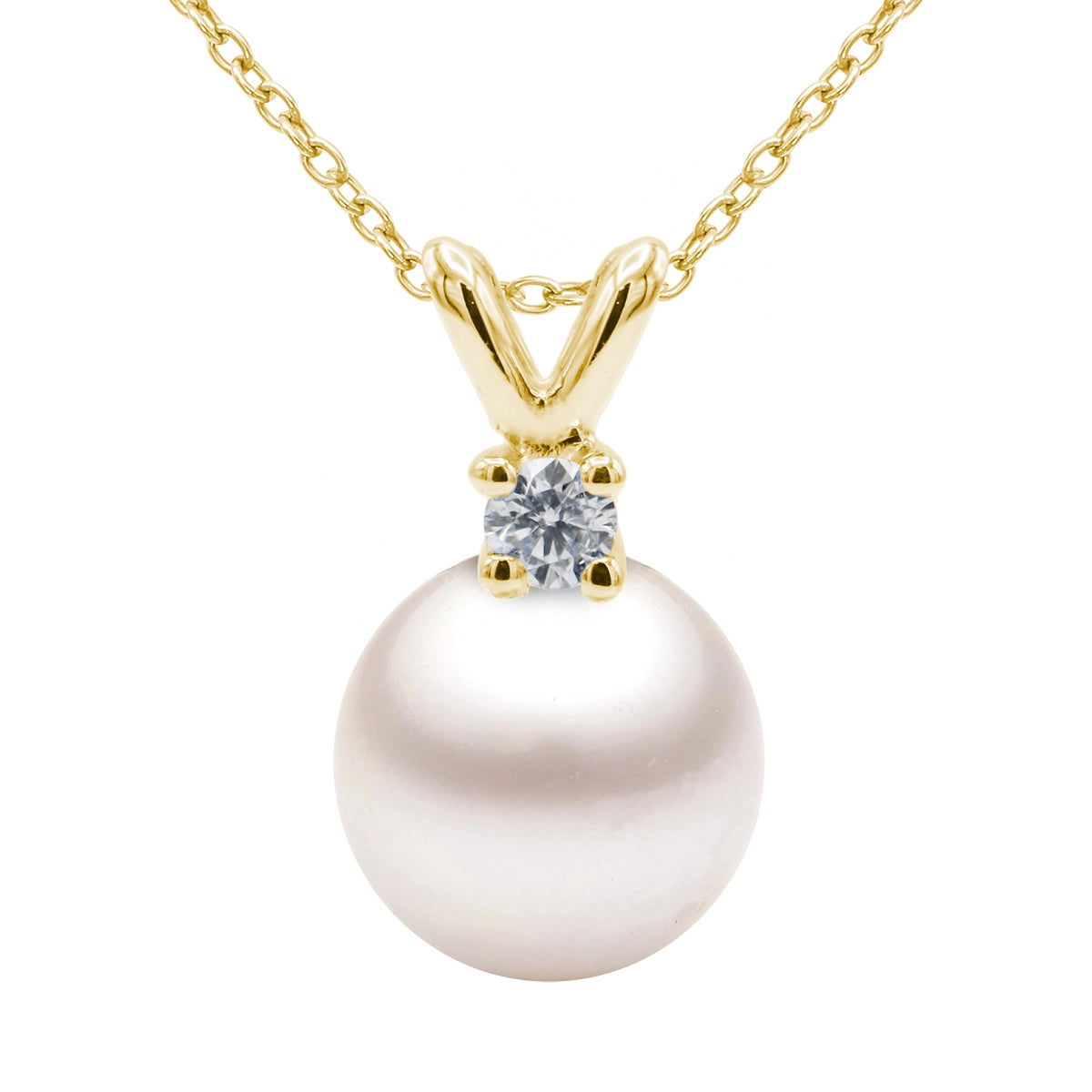Necklaces Necklaces in Yellow Gold containing Diamond, Pearl 460813