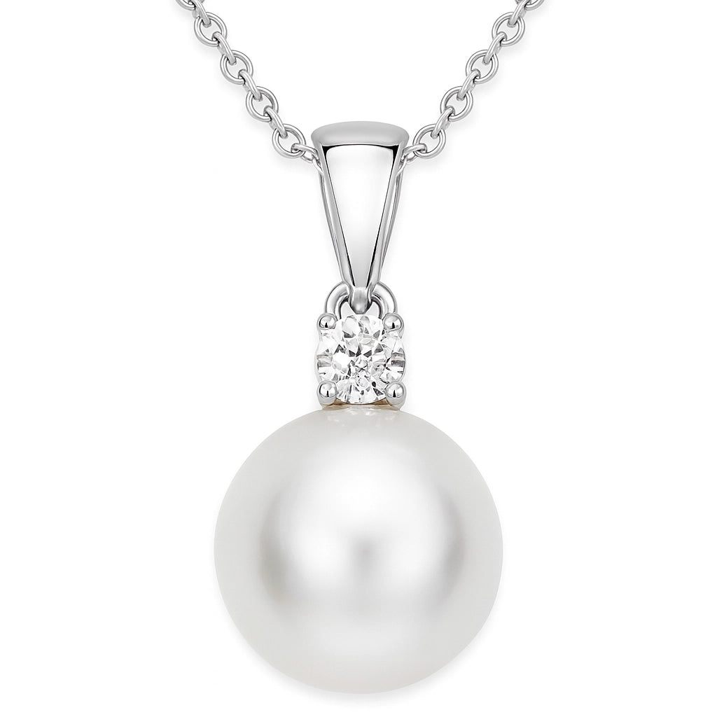 Necklaces Necklaces in White Gold containing Diamond, Pearl 460814