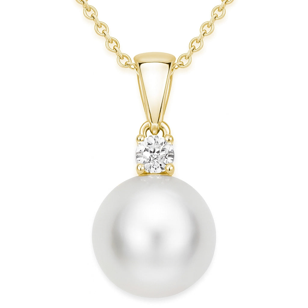 Necklaces Necklaces in Yellow Gold containing Diamond, Pearl 460815
