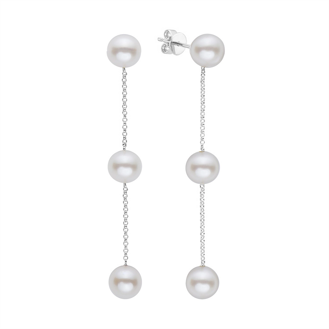 Earrings Earrings in White Gold containing Pearl 460816