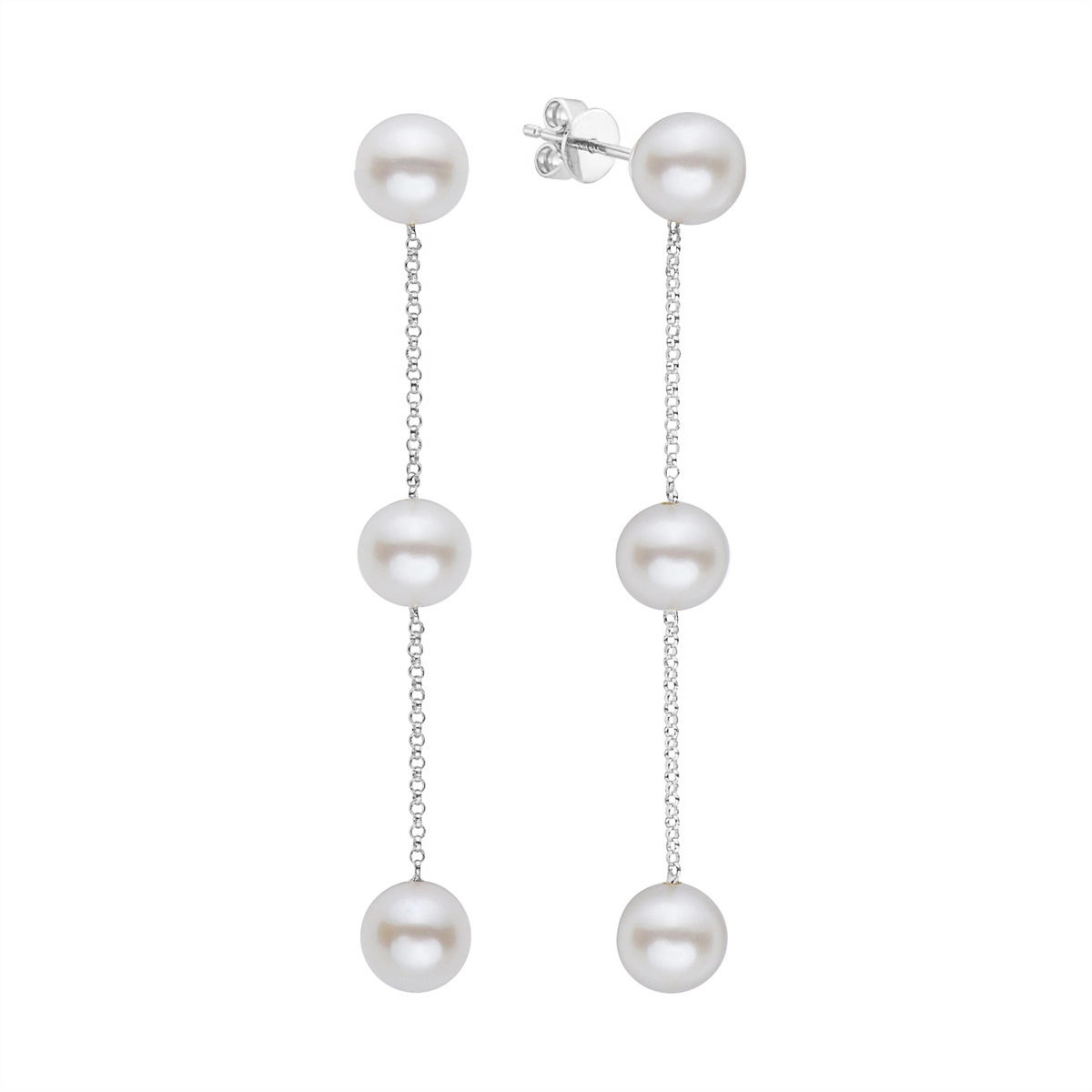 Earrings Earrings in White Gold containing Pearl 460816