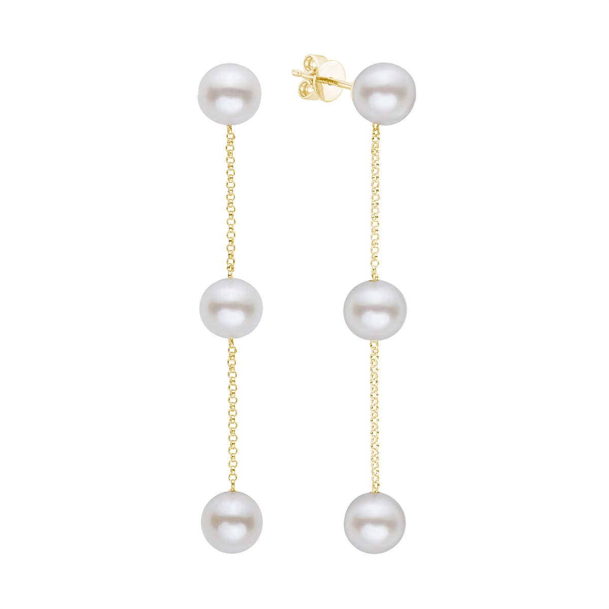 Earrings Earrings in Yellow Gold containing Pearl 460817