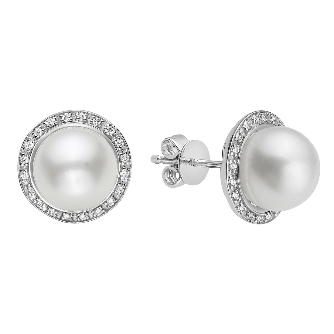 Earrings Earrings in White Gold containing Diamond, Pearl 460818