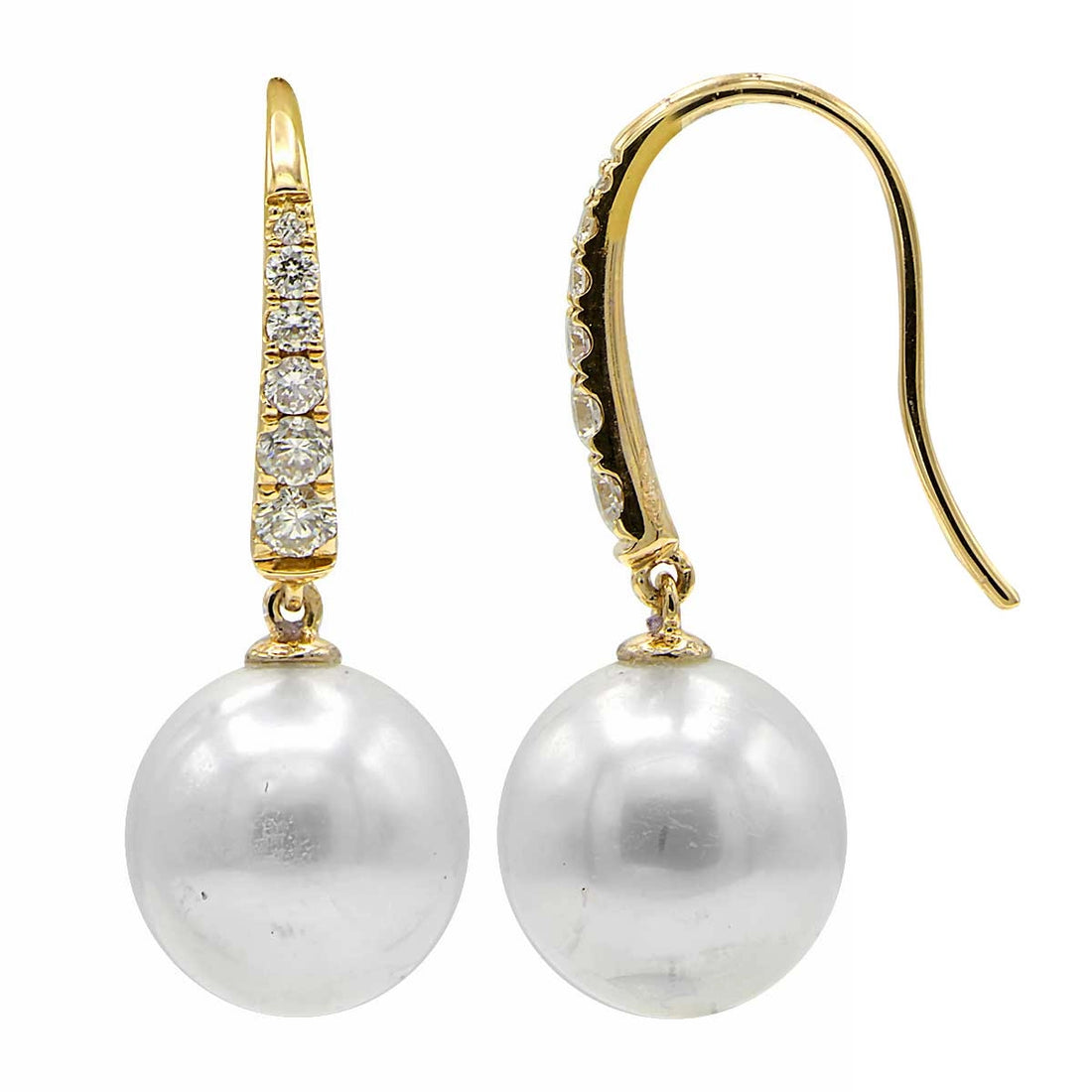 Earrings Earrings in Yellow Gold containing Diamond, Pearl 460820