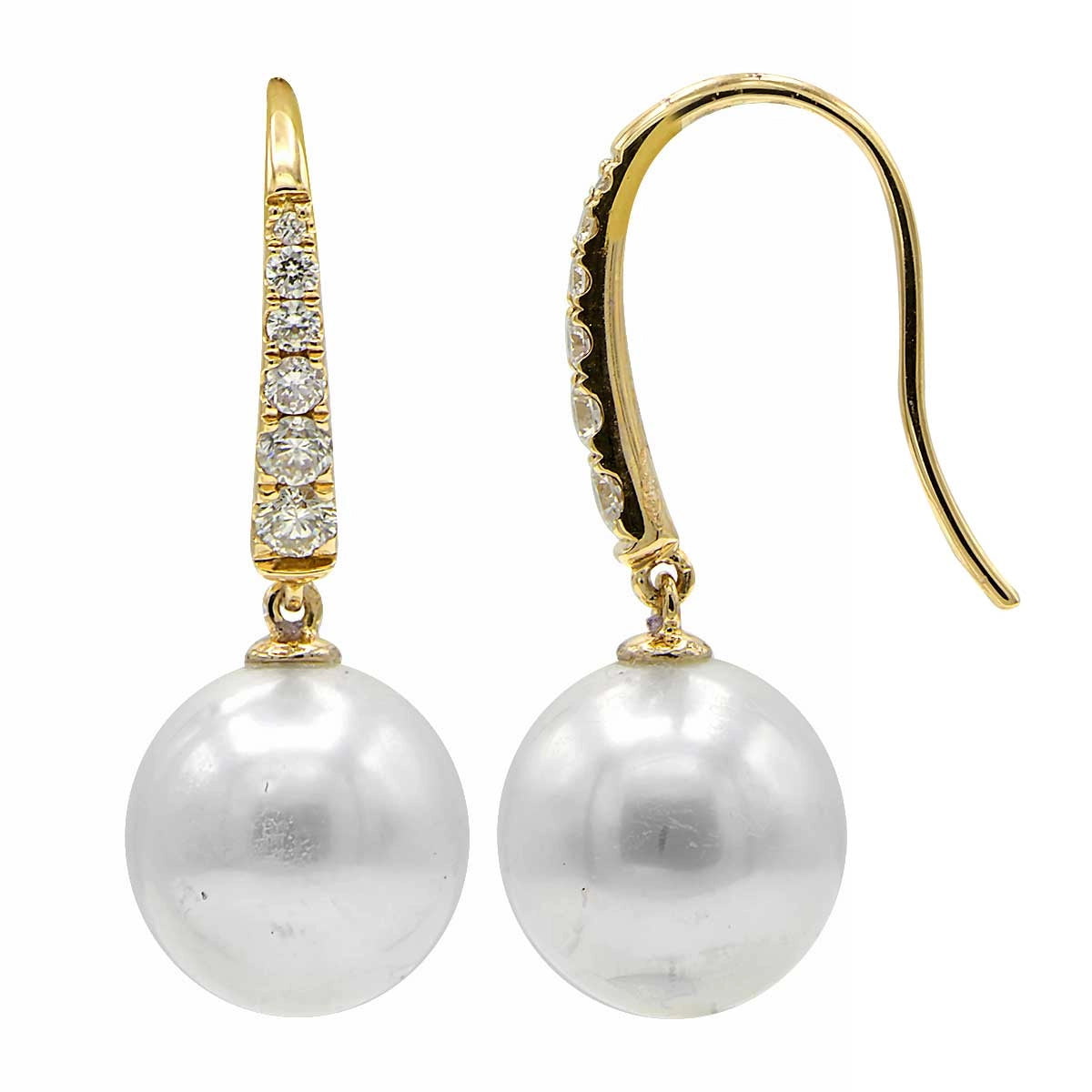 Earrings Earrings in Yellow Gold containing Diamond, Pearl 460820