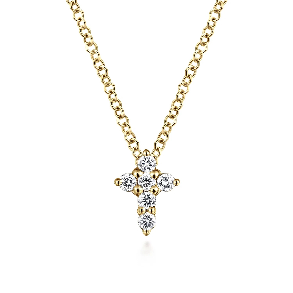 Gabriel & Co Necklaces in Yellow Gold containing Diamond NK1370Y45JJ