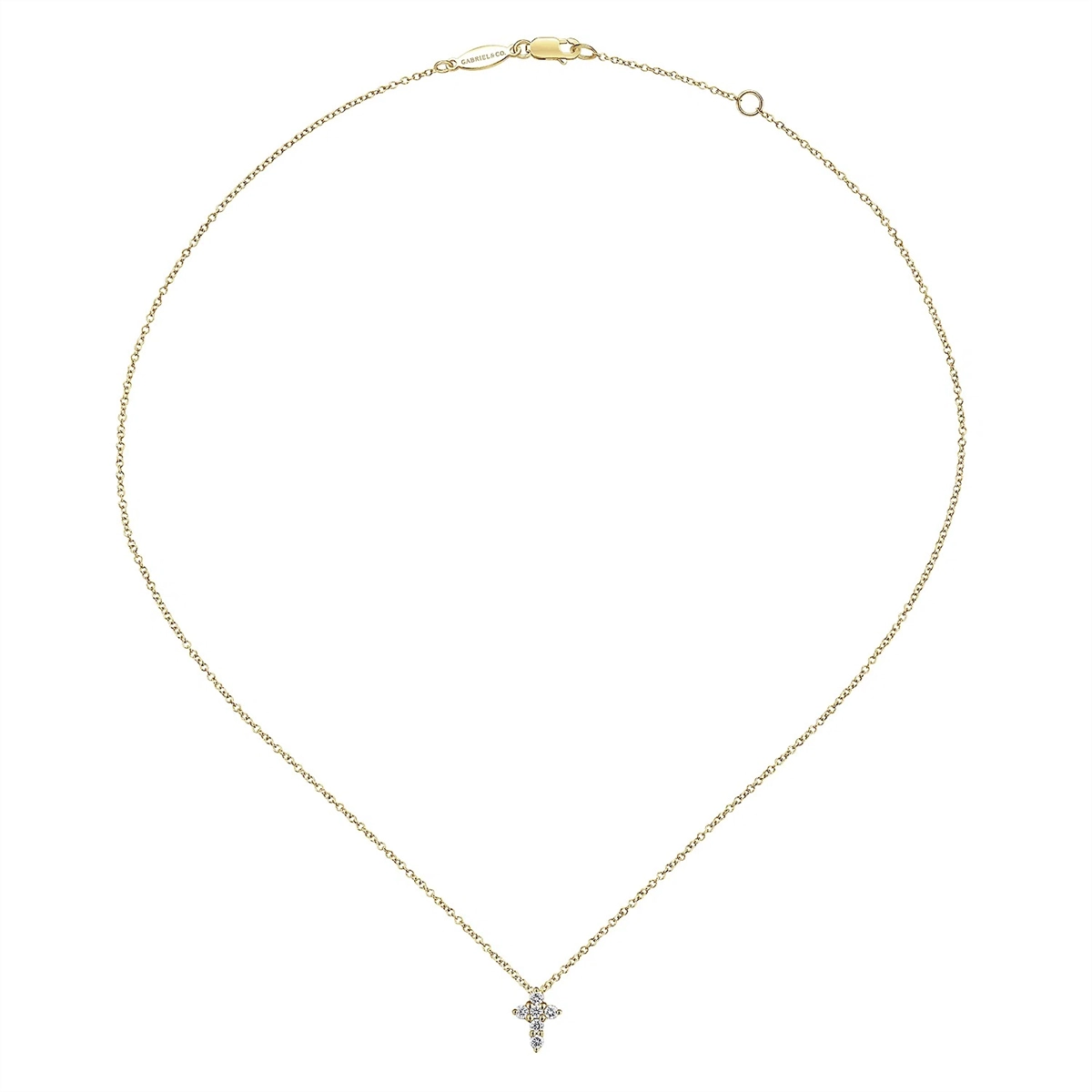 Gabriel & Co Necklaces in Yellow Gold containing Diamond NK1370Y45JJ