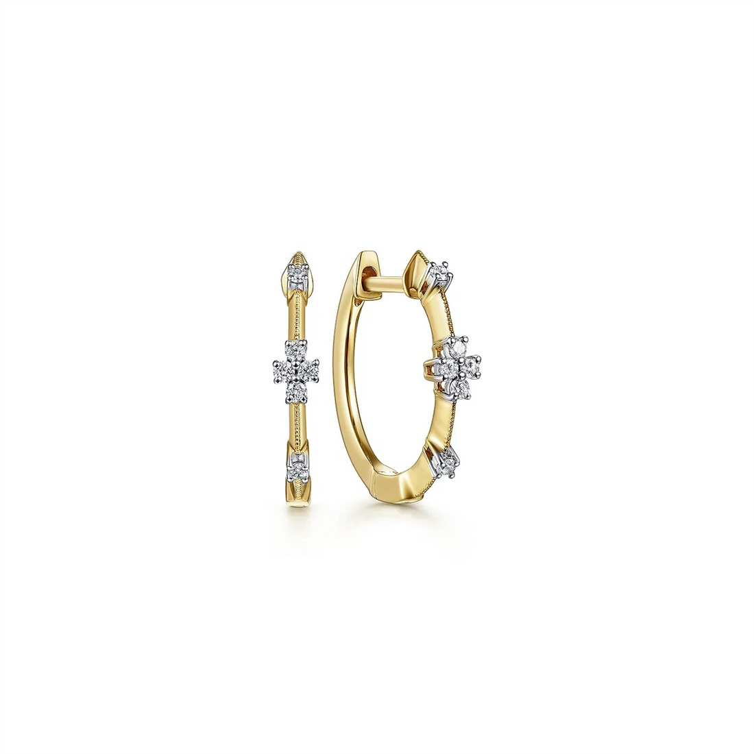 Gabriel & Co Earrings in Yellow Gold containing Diamond EG13740Y45JJ