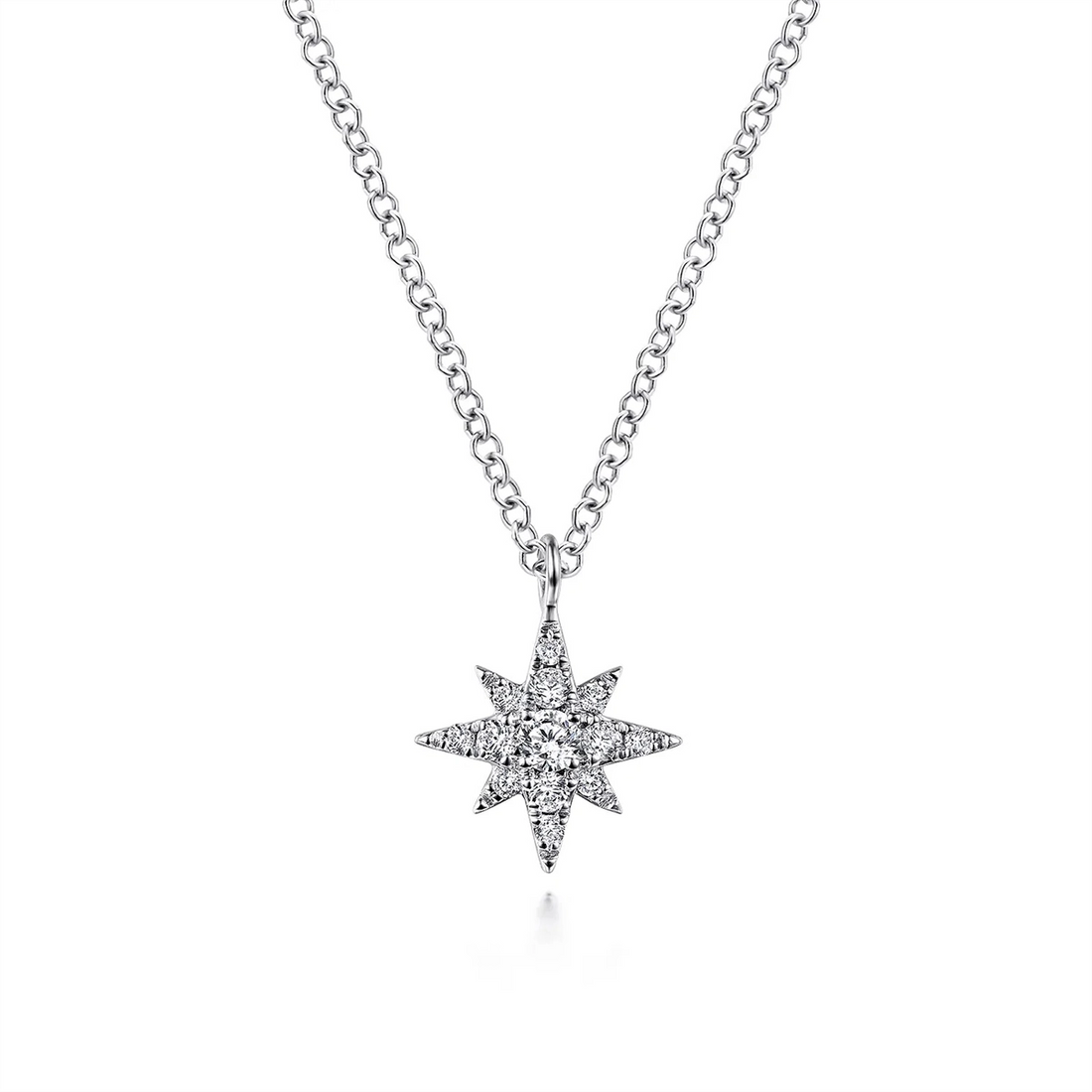 Gabriel & Co Necklaces in White Gold containing Diamond NK6126W45JJ