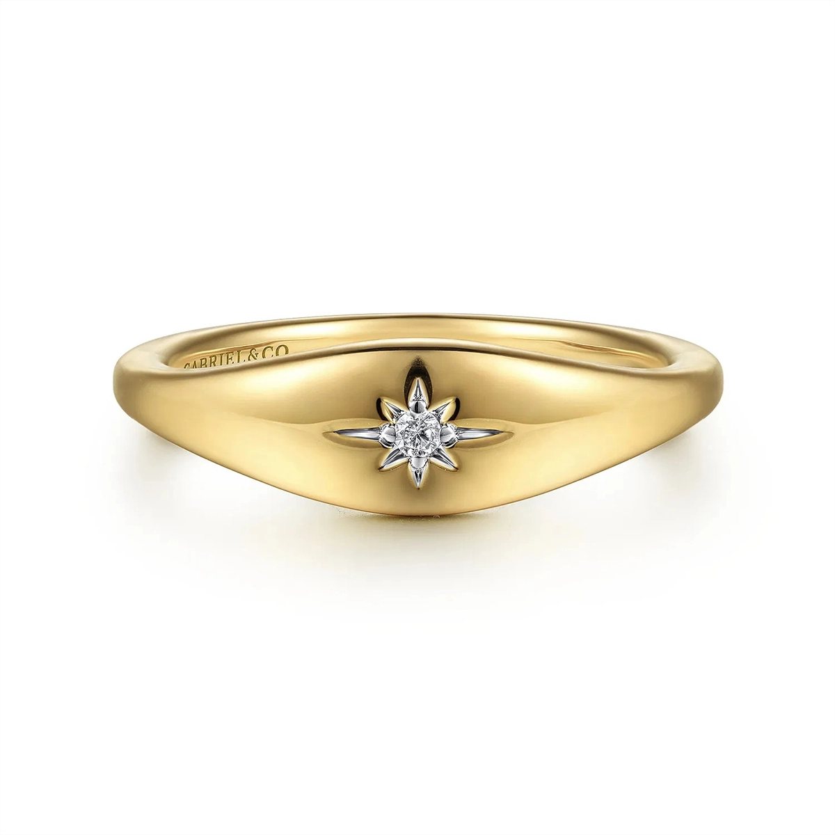 Gabriel & Co Wedding Rings in Yellow Gold containing Diamond LR52243Y45JJ