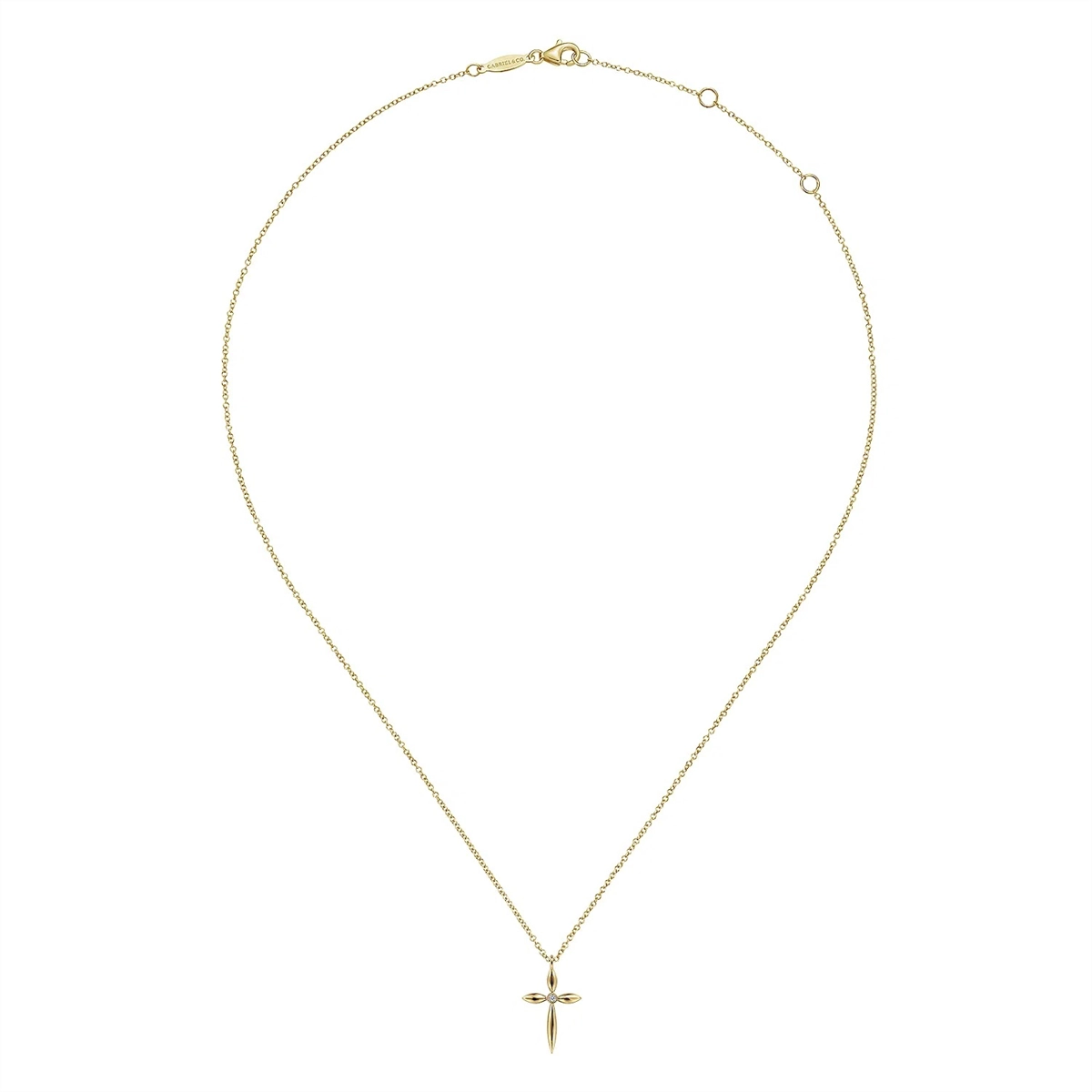 Gabriel & Co Necklaces in Yellow Gold containing Diamond NK6408Y45JJ
