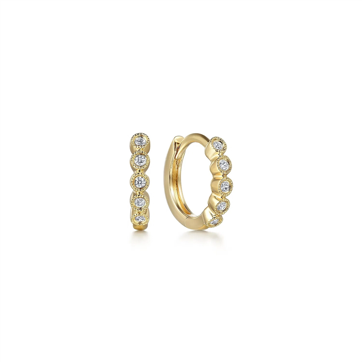 Gabriel & Co Earrings in Yellow Gold containing Diamond EG14965Y45JJ