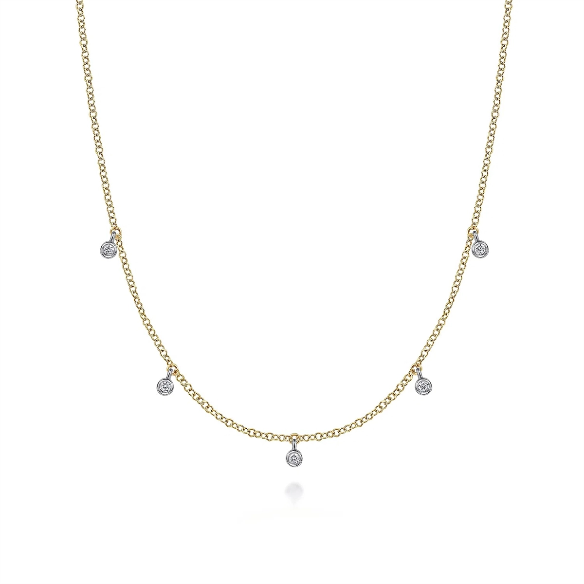 Gabriel & Co Necklaces in Mixed Metals containing Diamond NK6469M45JJ