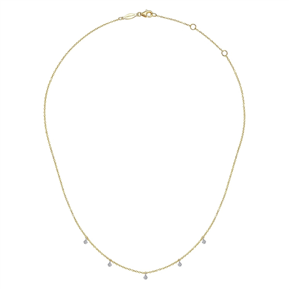 Gabriel & Co Necklaces in Mixed Metals containing Diamond NK6469M45JJ