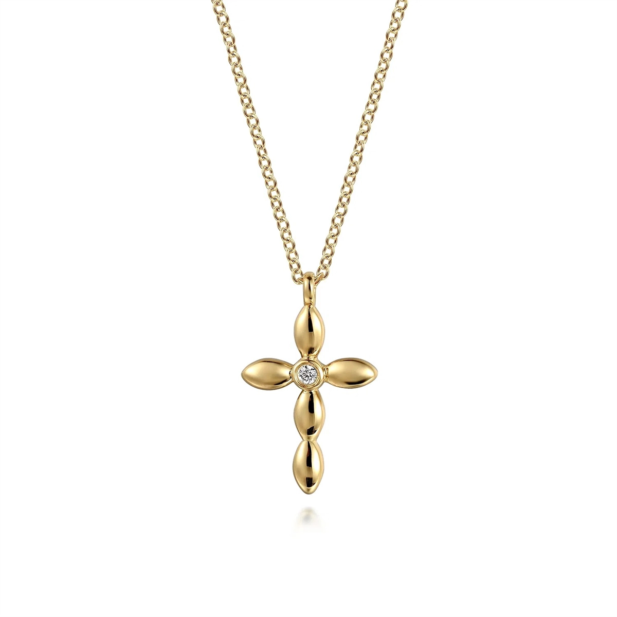 Gabriel & Co Necklaces in Yellow Gold containing Diamond NK7654Y45JJ