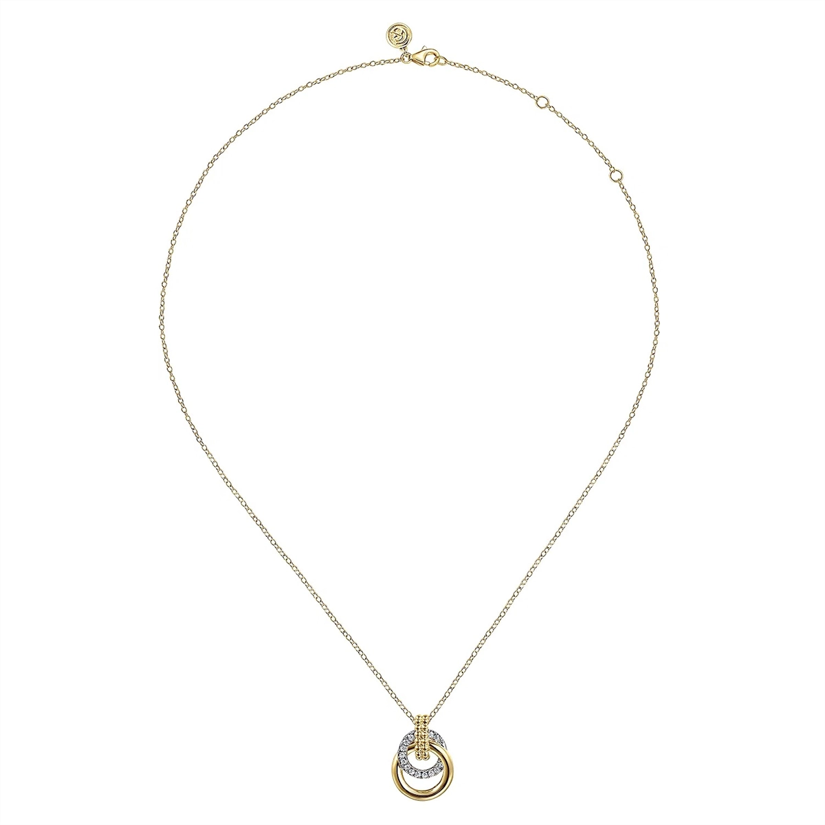 Gabriel & Co Necklaces in Mixed Metals containing Diamond NK7820M45JJ