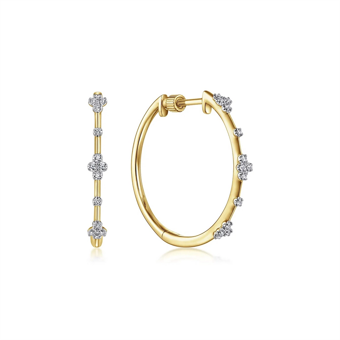 Gabriel & Co Earrings in Yellow Gold containing Diamond EG13672Y45JJ