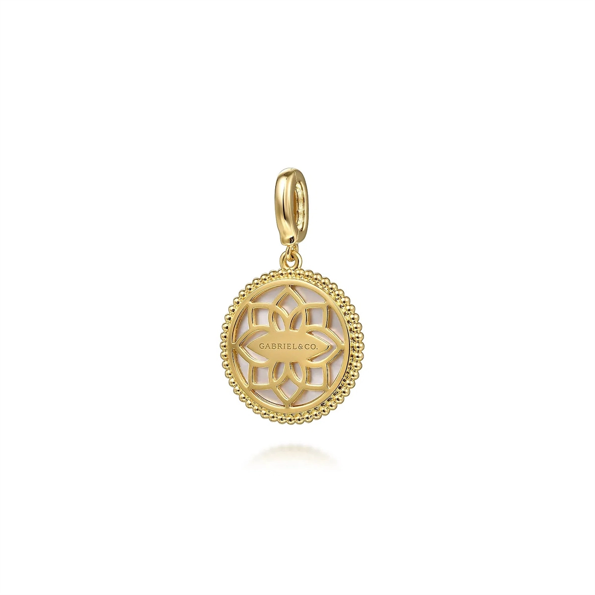 Gabriel & Co Pendants in Yellow Gold containing Mother of pearl, Multi-gemstone, Diamond, Sapphire PT6640Y45MC