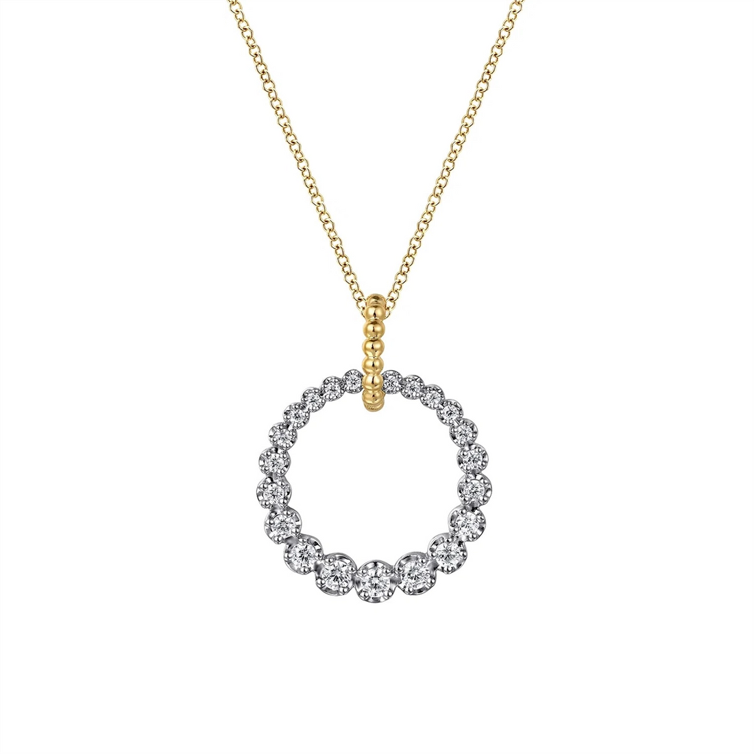 Gabriel & Co Necklaces in Mixed Metals containing Diamond NK7518M45JJ