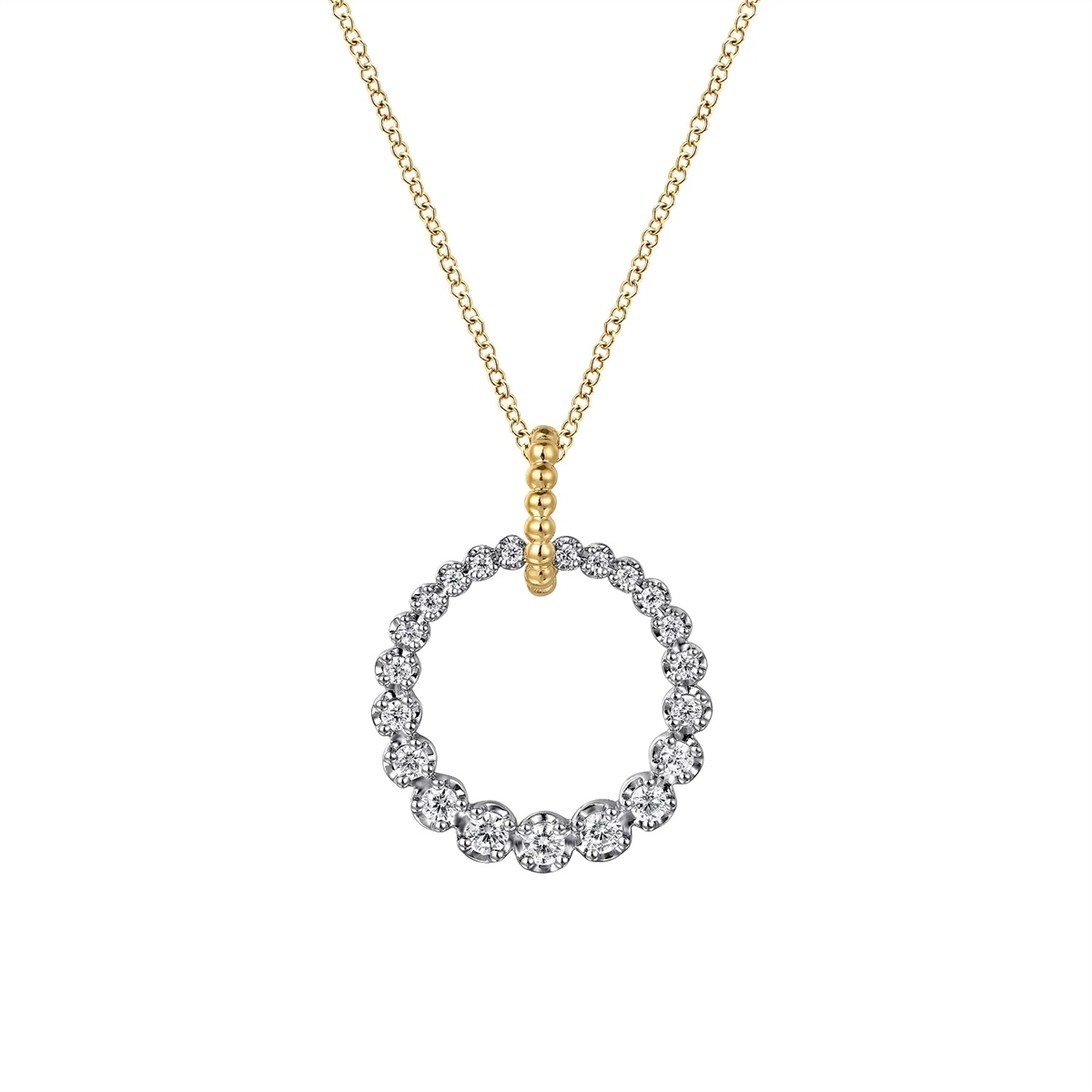 Gabriel & Co Necklaces in Mixed Metals containing Diamond NK7518M45JJ