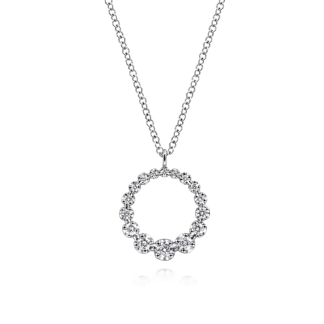 Gabriel & Co Necklaces in White Gold containing Diamond NK6214W45JJ