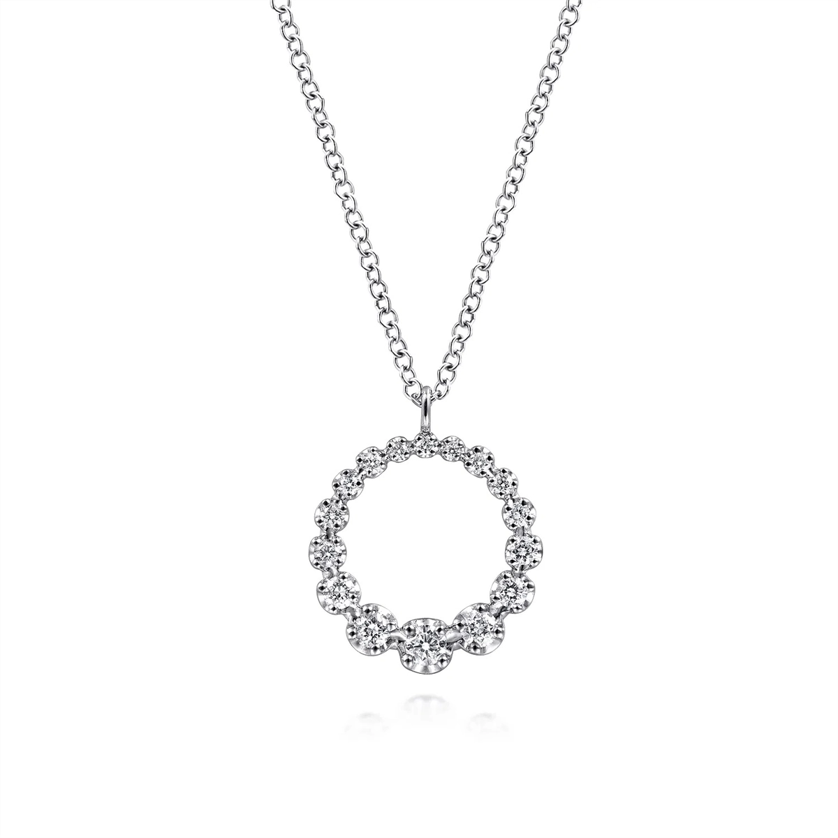 Gabriel & Co Necklaces in White Gold containing Diamond NK6214W45JJ