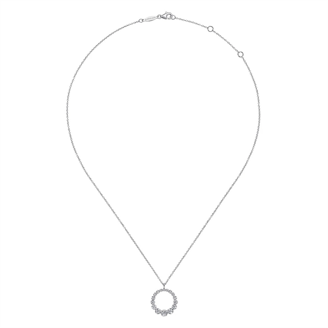 Gabriel & Co Necklaces in White Gold containing Diamond NK6214W45JJ