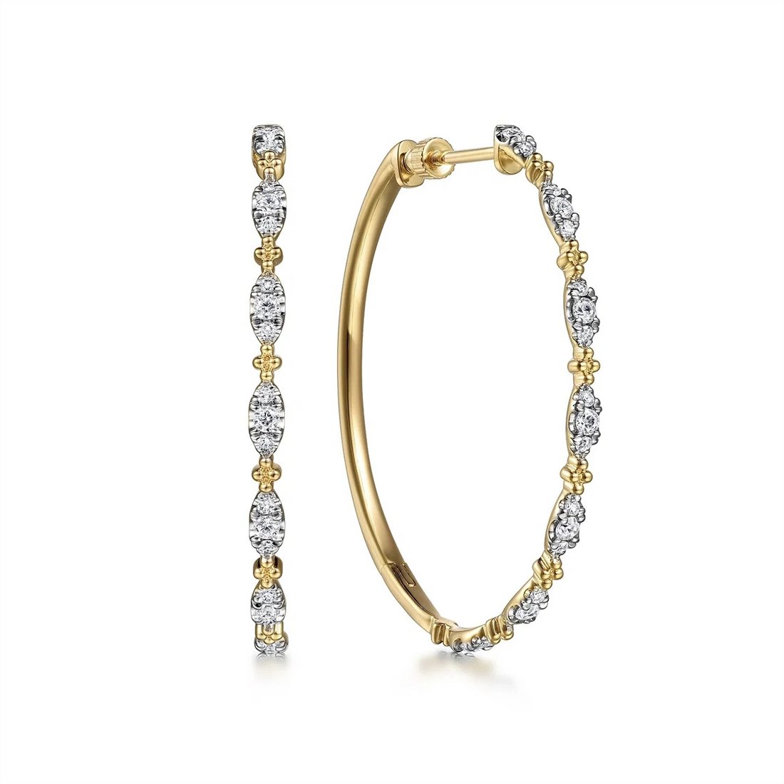 Gabriel & Co Earrings in Yellow Gold containing Diamond EG14721Y45JJ