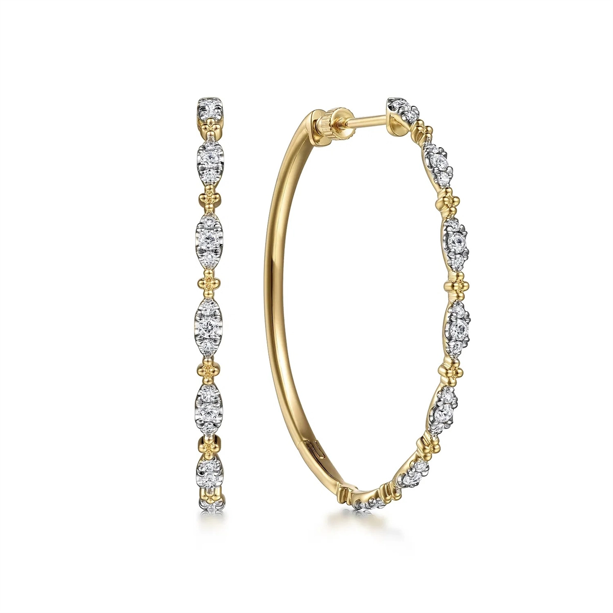 Gabriel & Co Earrings in Yellow Gold containing Diamond EG14721Y45JJ