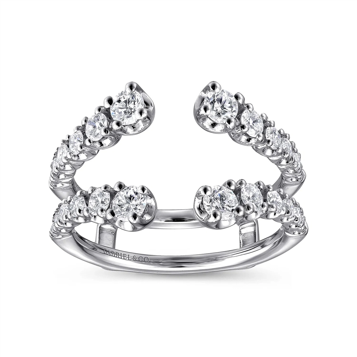 Gabriel & Co Wedding Rings in White Gold containing Diamond AN12552M-W44JJ