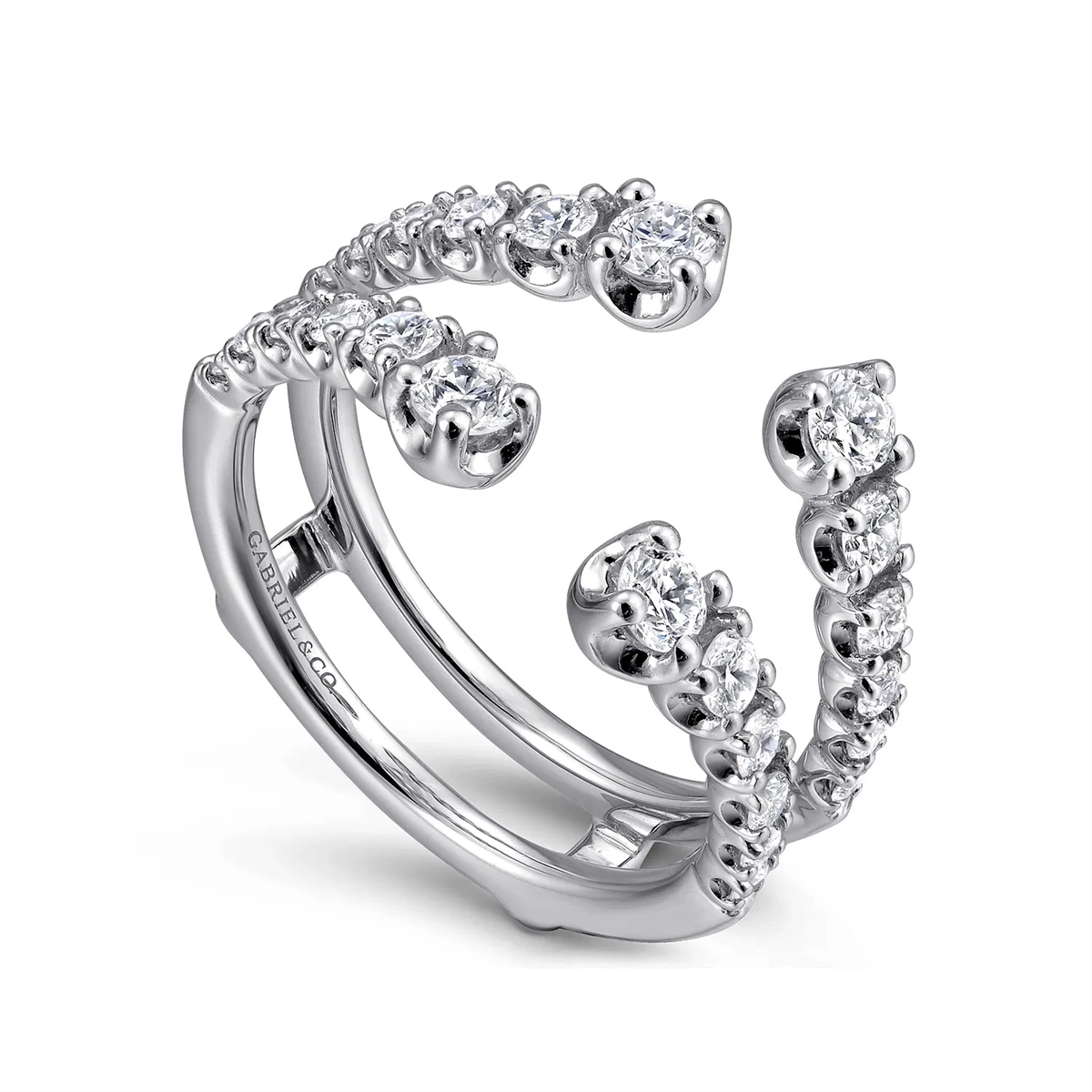 Gabriel & Co Wedding Rings in White Gold containing Diamond AN12552M-W44JJ