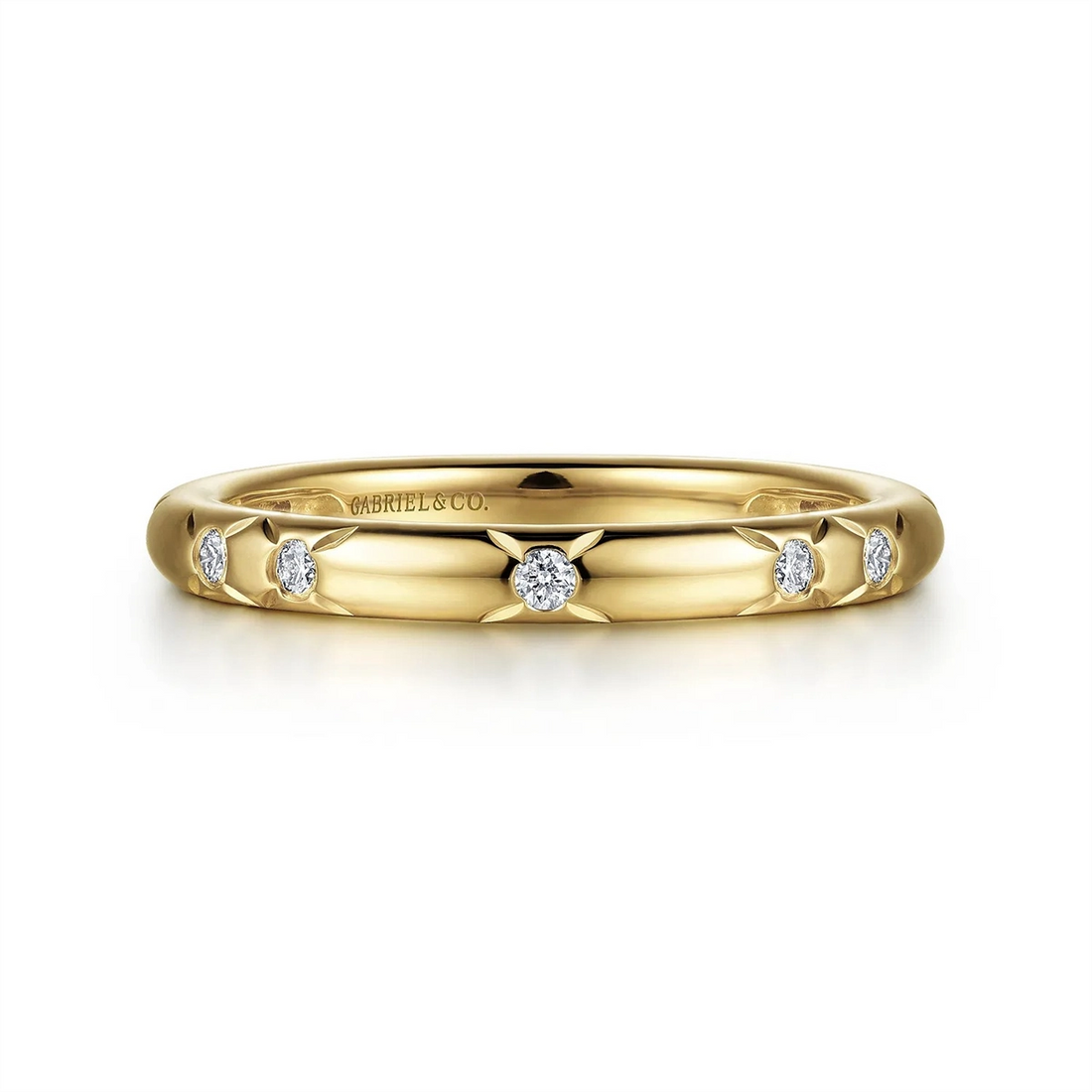Gabriel & Co Wedding Rings in Yellow Gold containing Diamond LR4877Y45JJ