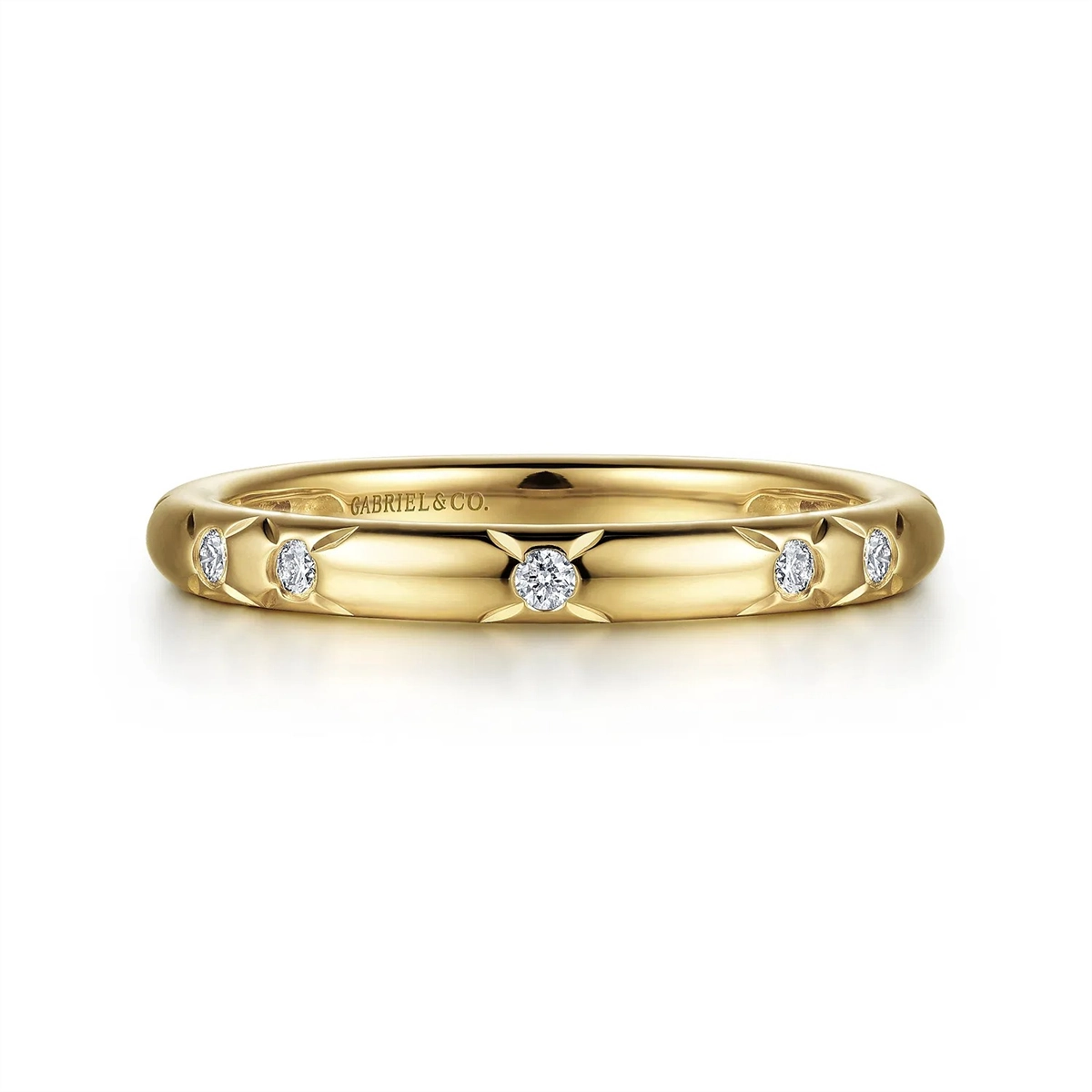 Gabriel & Co Wedding Rings in Yellow Gold containing Diamond LR4877Y45JJ