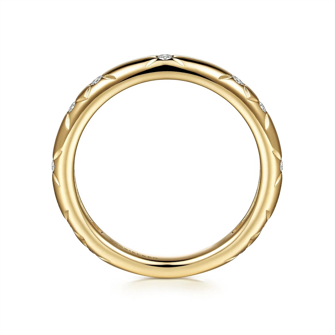 Gabriel & Co Wedding Rings in Yellow Gold containing Diamond LR4877Y45JJ