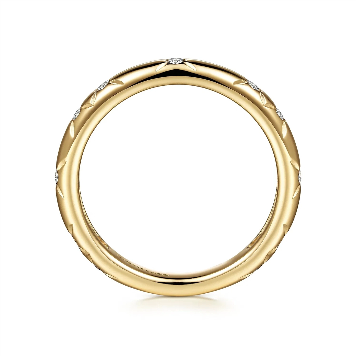 Gabriel & Co Wedding Rings in Yellow Gold containing Diamond LR4877Y45JJ