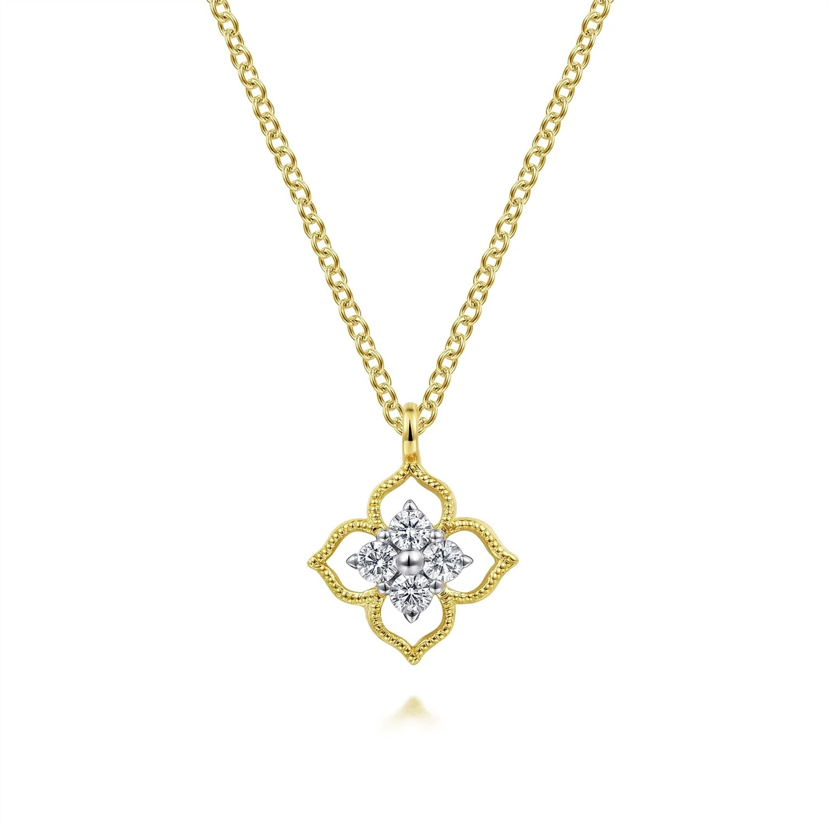 Gabriel & Co Necklaces in Yellow Gold containing Diamond NK6868Y45JJ